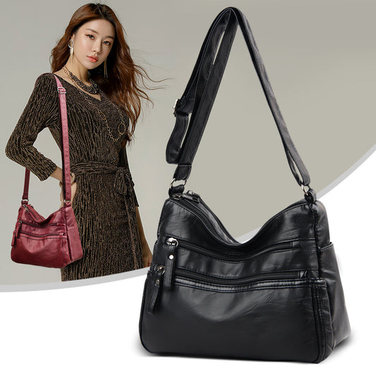 Women's Elegant Stylish Slouchy Simple Mom Crossbody Bags