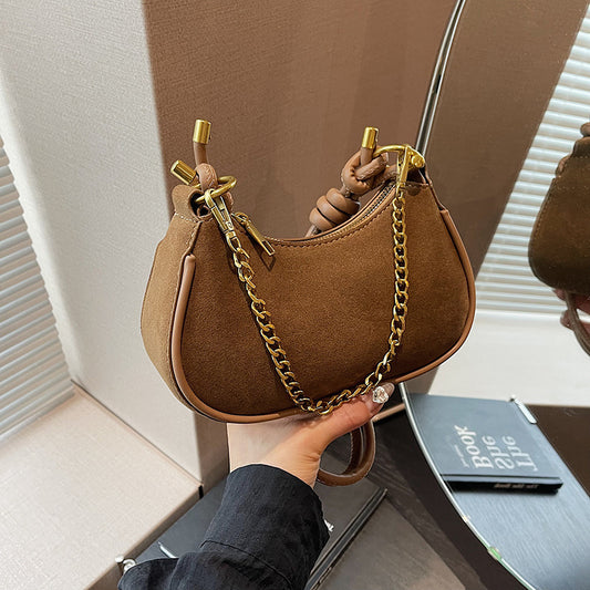 Women's Matte Leather Fashion Retro Dumpling Western Shoulder Bags