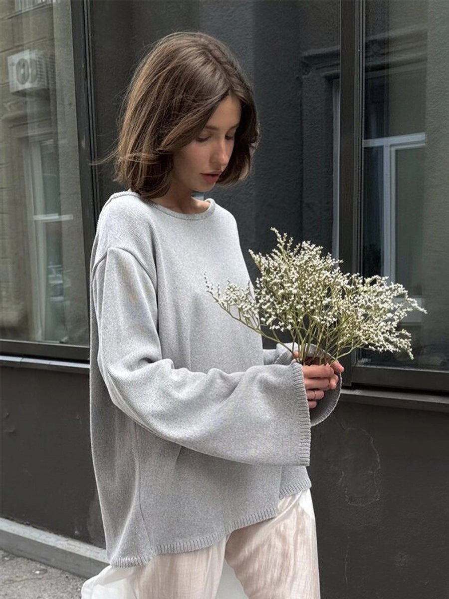 Cotton Pullover Loose Temperament Lazy Sexy Sweaters