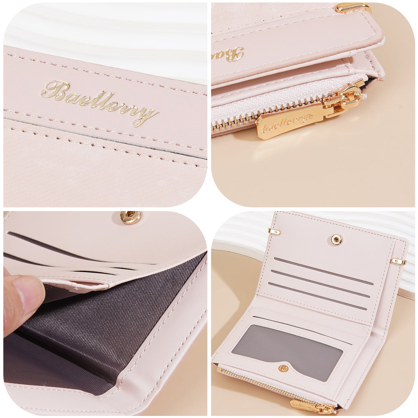 Women's Short High Sense Multiple Slots Pocket Ladies Wallets