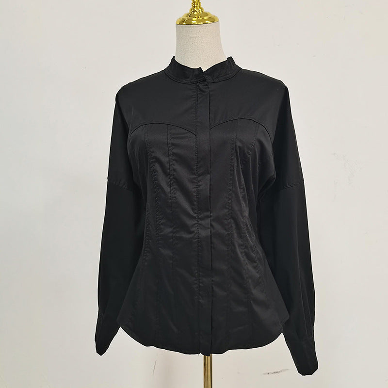 Women's Fashion Waist Slimming High-grade Design Shirt Blouses