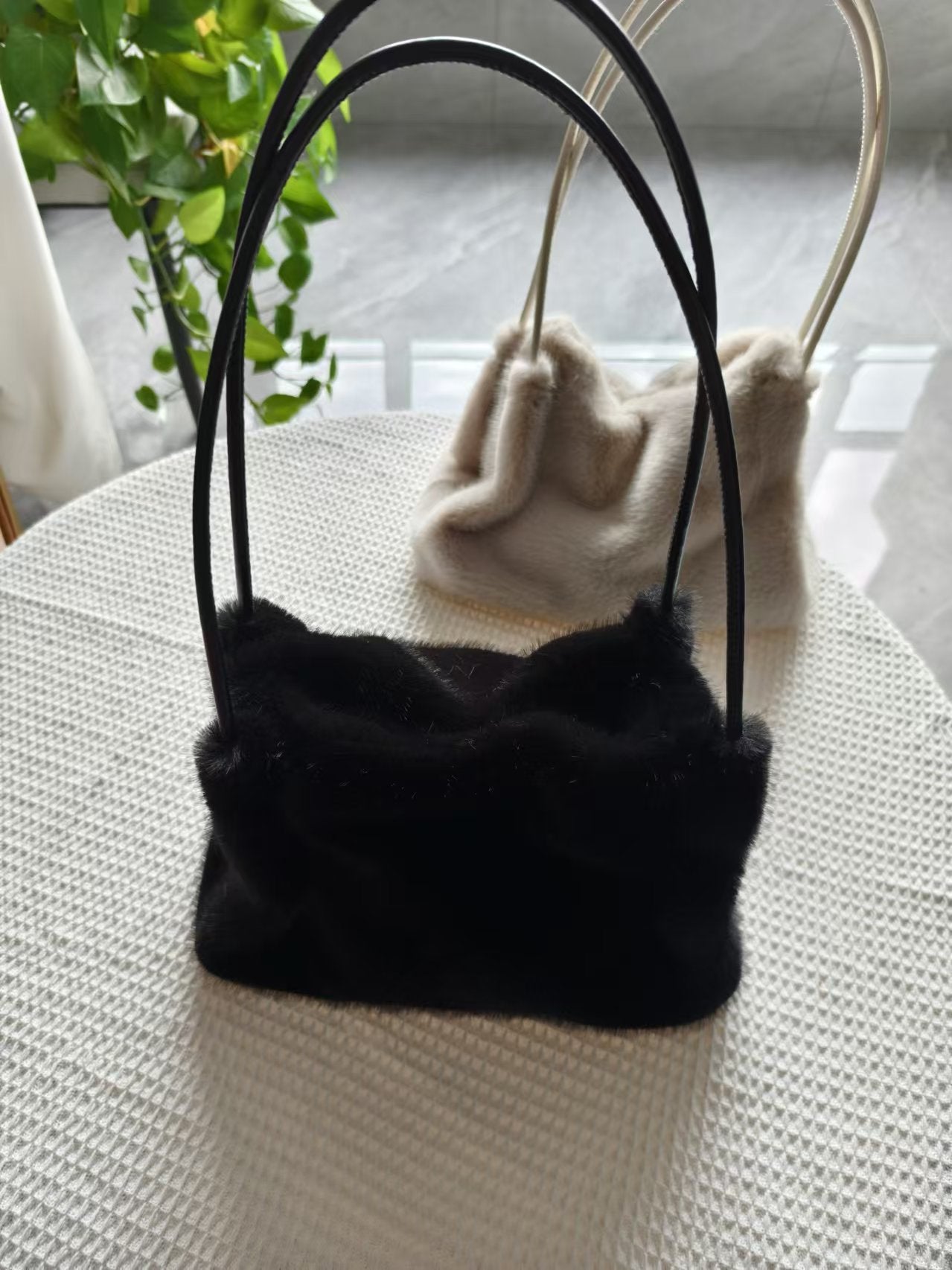 Women's Cool Plush Fur Furry Korean Bags