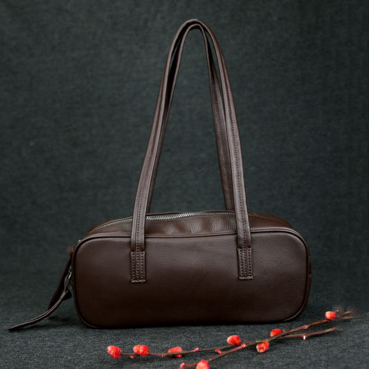 Women's Layer Cowhide Baguette Underarm Genuine Bags