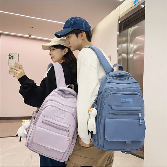 Design Female Junior College Style Solid Backpacks