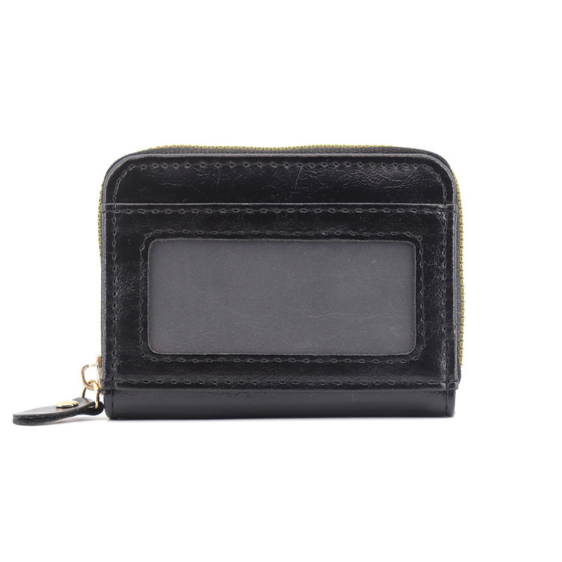 Oil Wax Vintage Organ Multifunctional Multi Card Holder