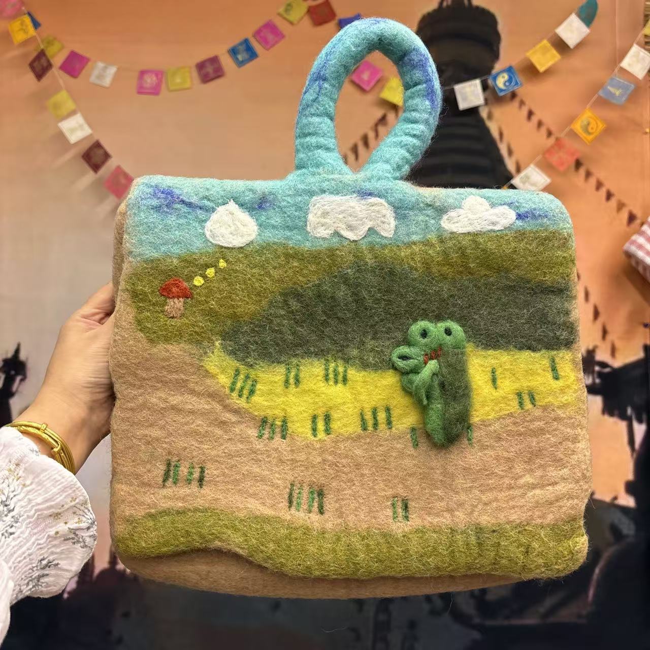 Wool Felt Handmade Poke Hand Creative Cute Bags