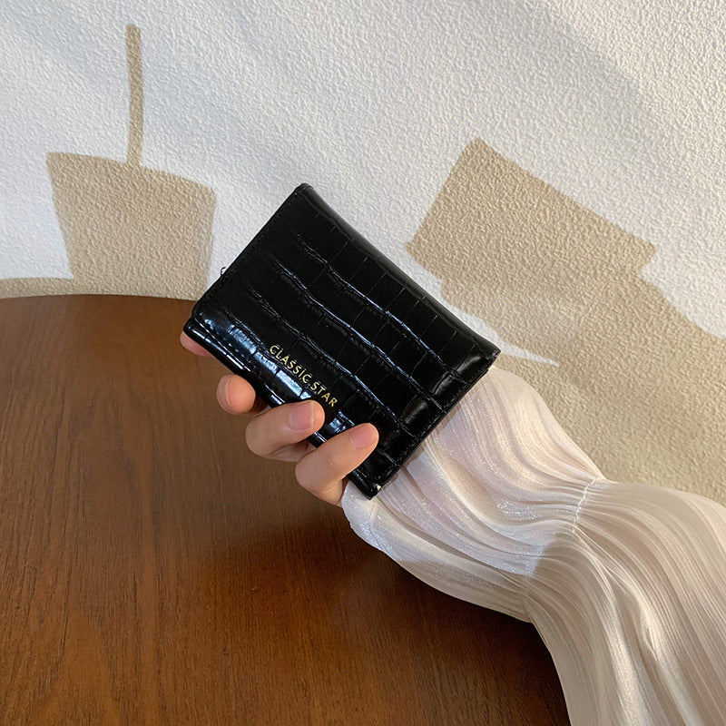 Women's Short Authentic Leather Tactile Feel Mini Ladies Wallets