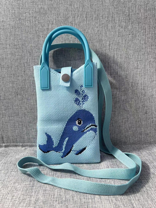 Cute Cartoon Knitted Korean Style Minority Phone Bags