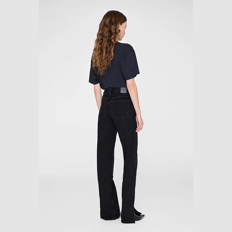 Niche Landscape Letter Print Round Neck Blouses