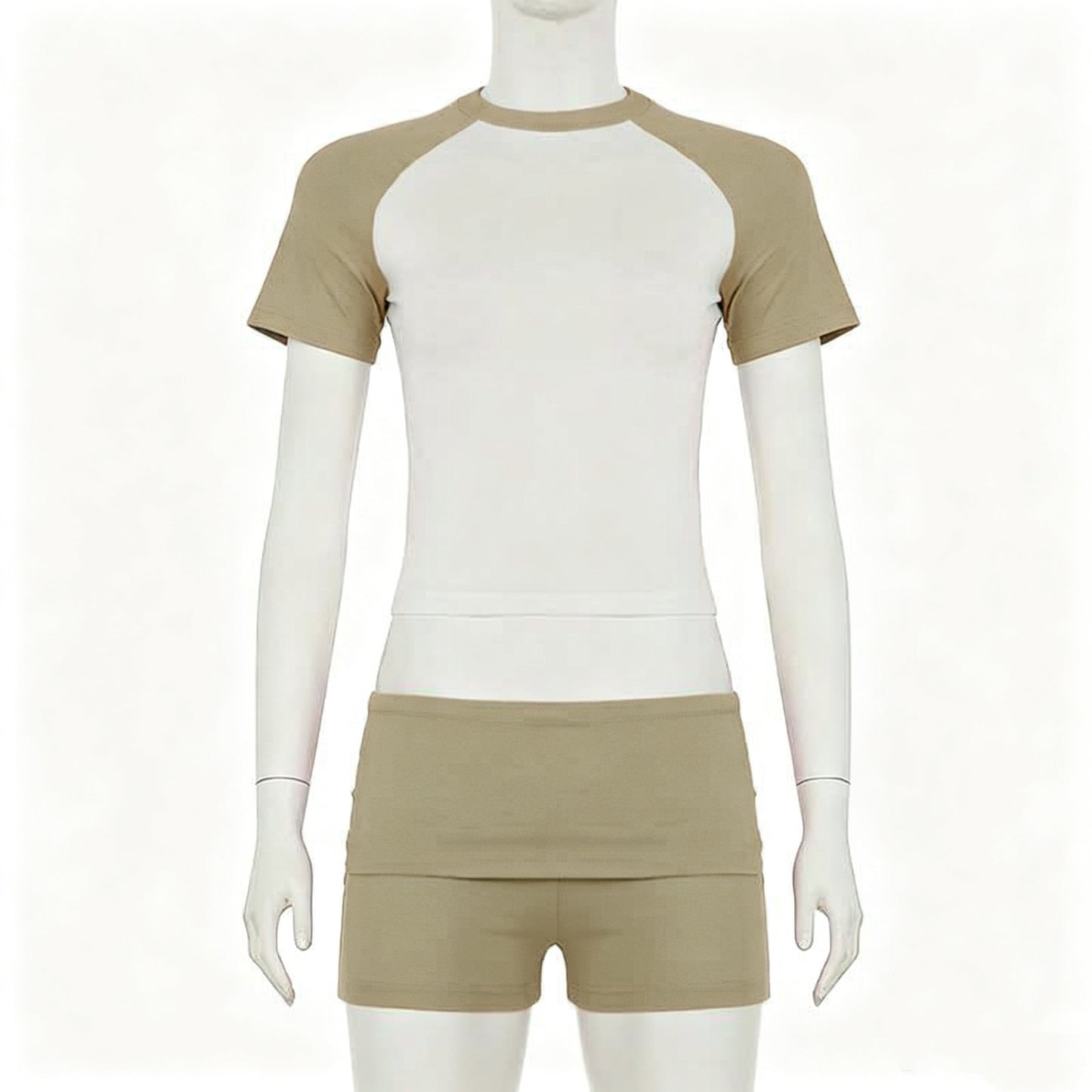 Comfortable Basic Sports Short-sleeved Solid Hair Fashion Casual Suit