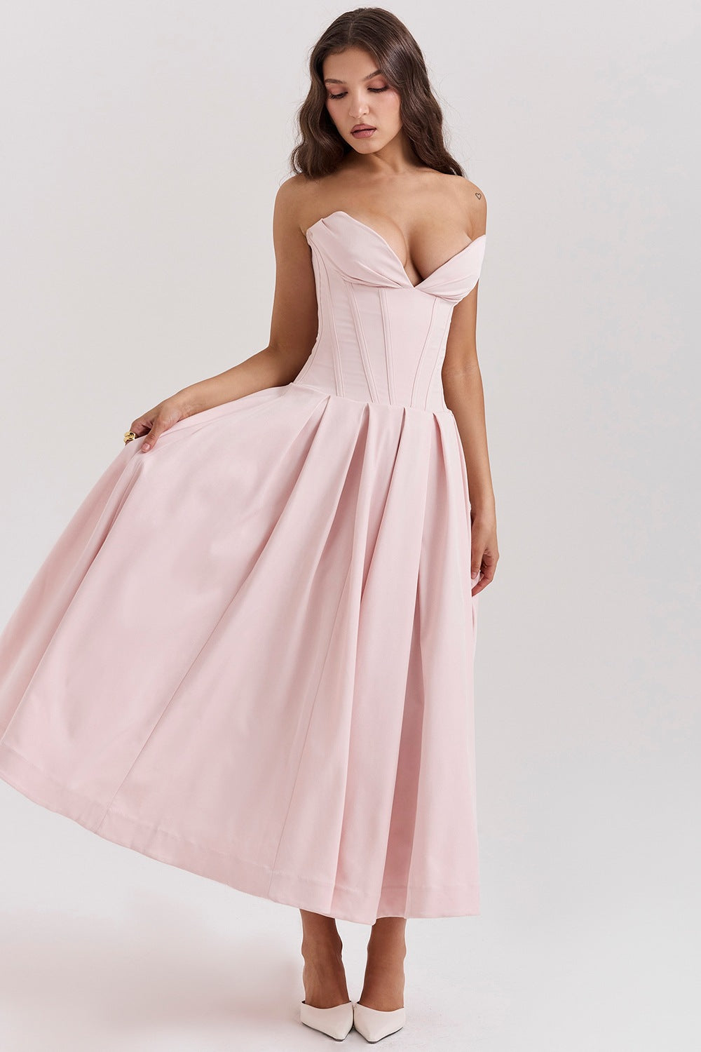 Autumn Solid Color Large Swing Sleeveless Suits
