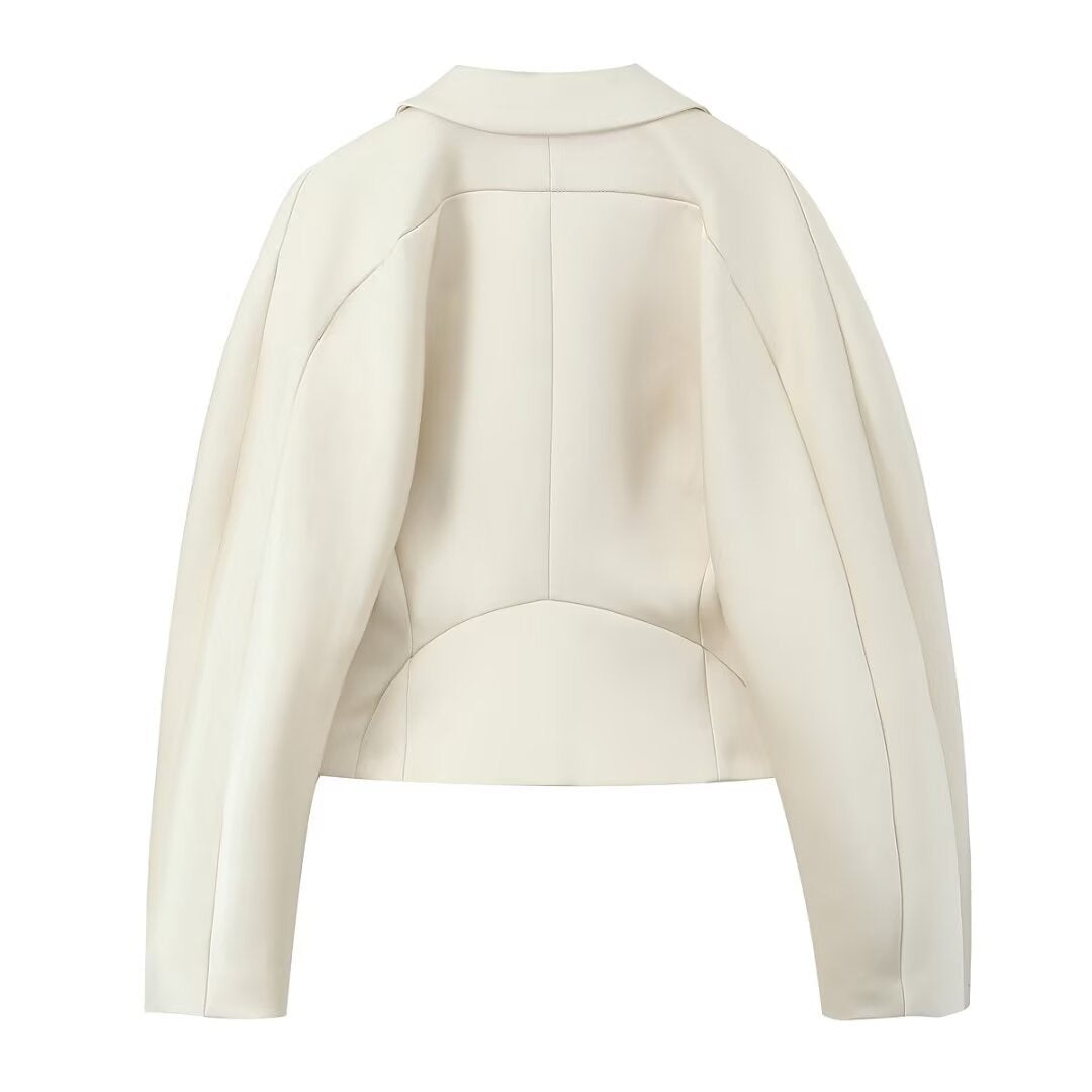 Women's Classic Winter Silk Satin Pleated Suits