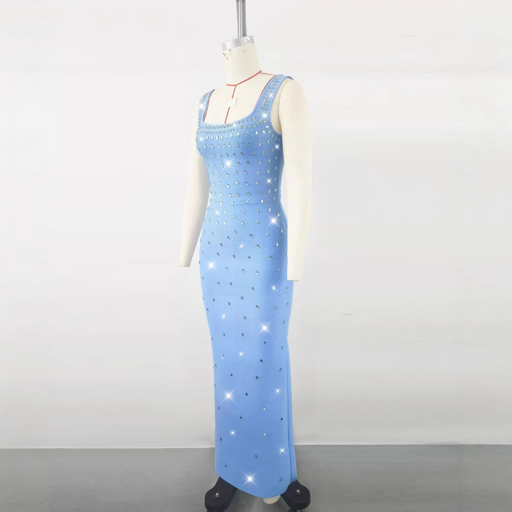 Rhinestone Strap Dress Affordable Luxury Fashion Party Dresses