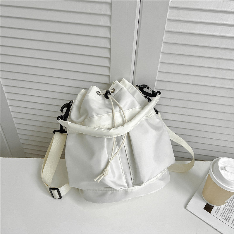 Women's Large Capacity Nylon Niche Style Drawstring Shoulder Bags