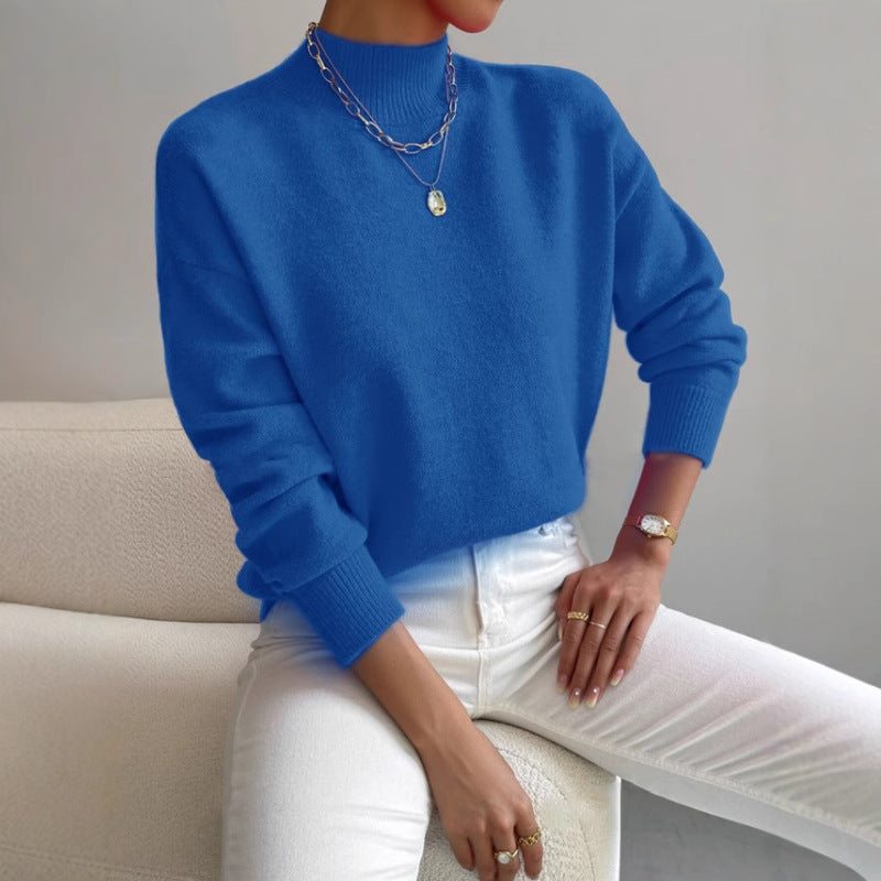 Women's Long Sleeve Fashion Solid Color Loose Sweaters