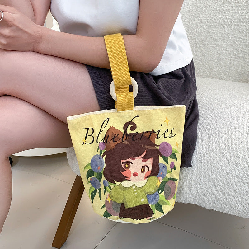 Korean Style Commuter Canvas Cute Cloth Handbags