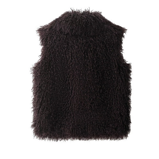 Women's Fashion Small Waistcoat Artificial Fur Effect Vests