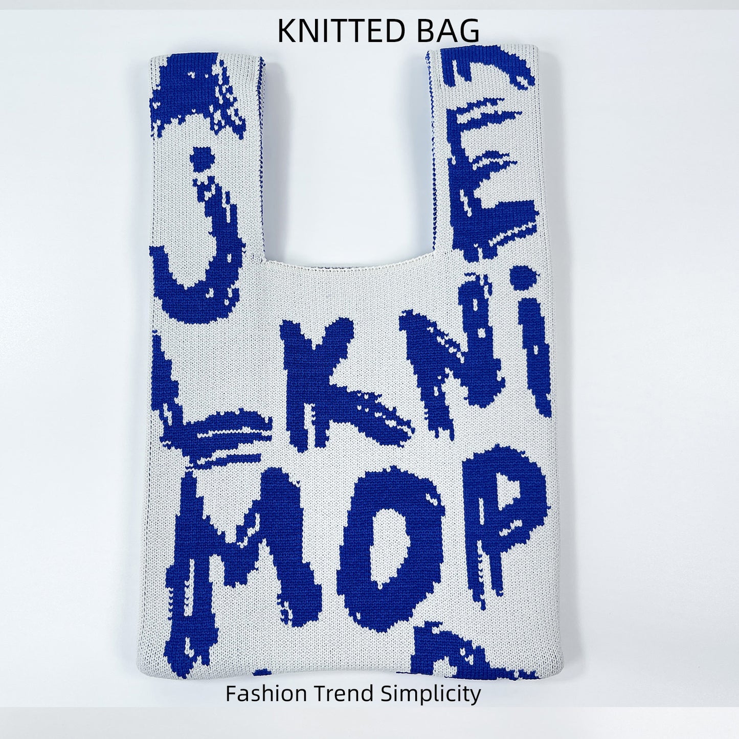 Women's Flower Knitted Large Capacity Totes Wrist Handbags