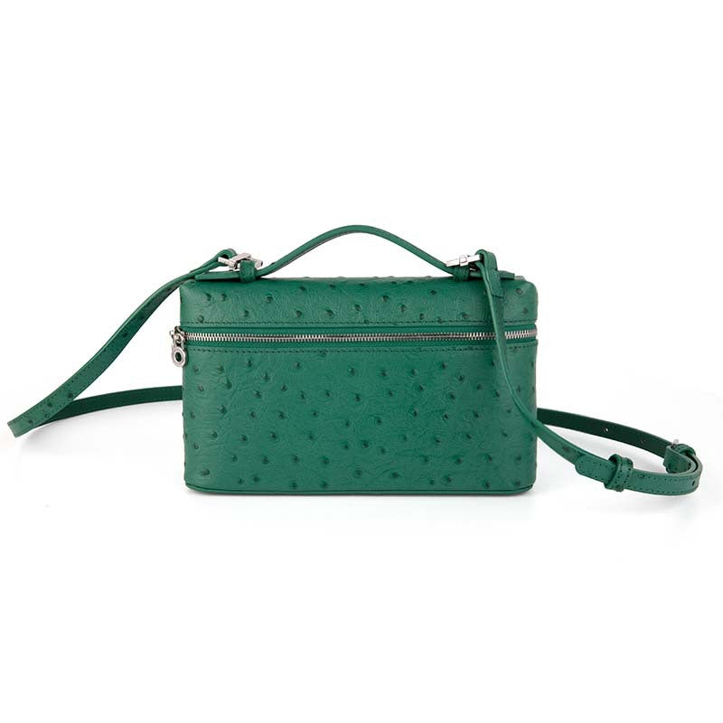 Women's Grain Cowhide Lunch Box High-grade Portable Small Square Bags