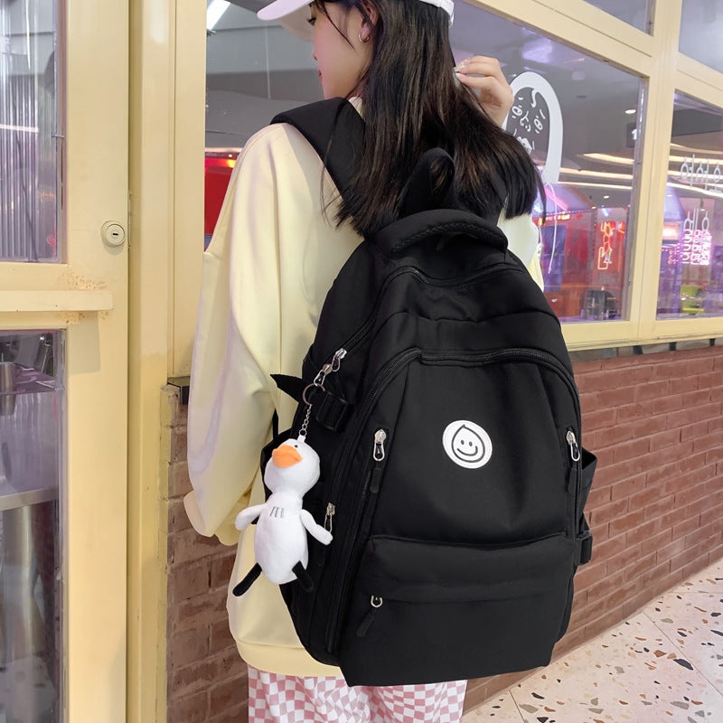Style College Female Nylon Junior High Backpacks