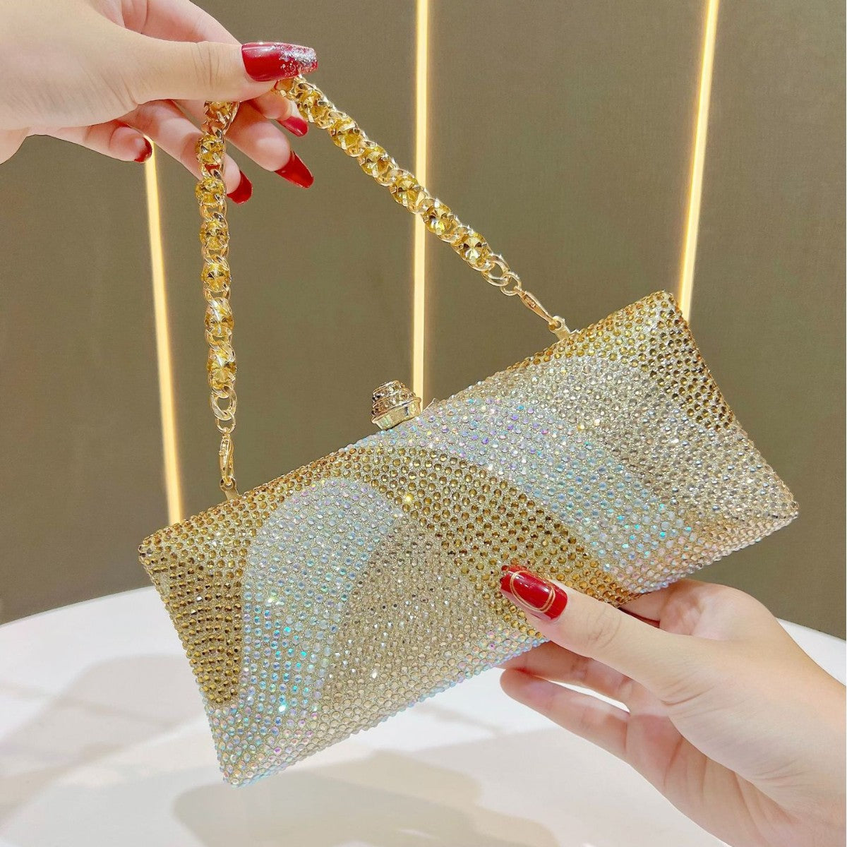 Women's Shining Luxury Full Diamond Bridesmaid Bags