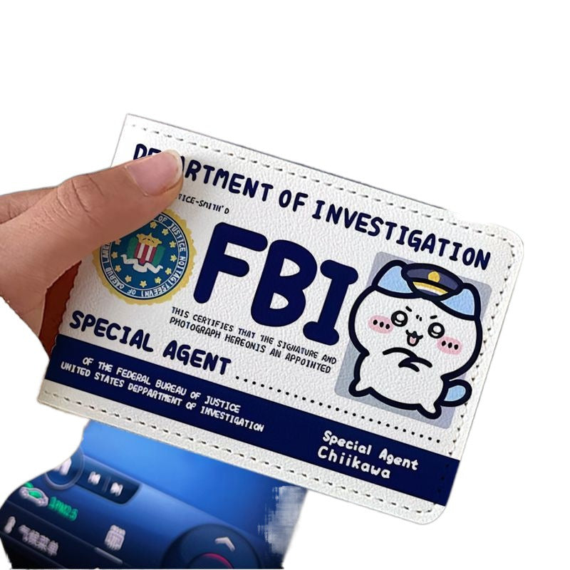 Driving Protection Leather Cover Motor Vehicle Card Holder