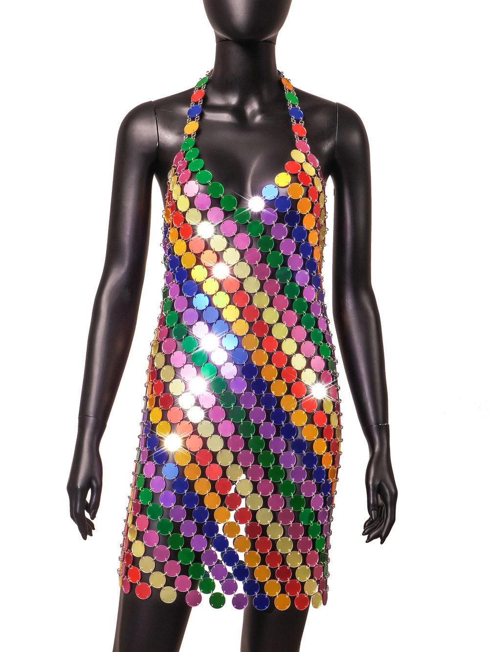 Classy Autumn Sexy Backless Acrylic Dress Dresses