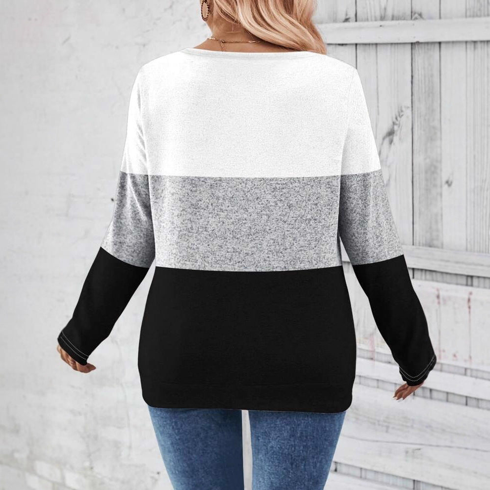 Attractive Women's Pullover Casual Versatile Long-sleeved Tops