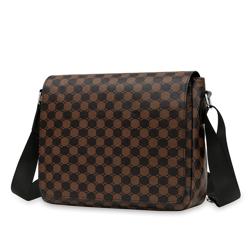 Men's Flip Fashion Horizontal Leisure Computer Plaid Bags