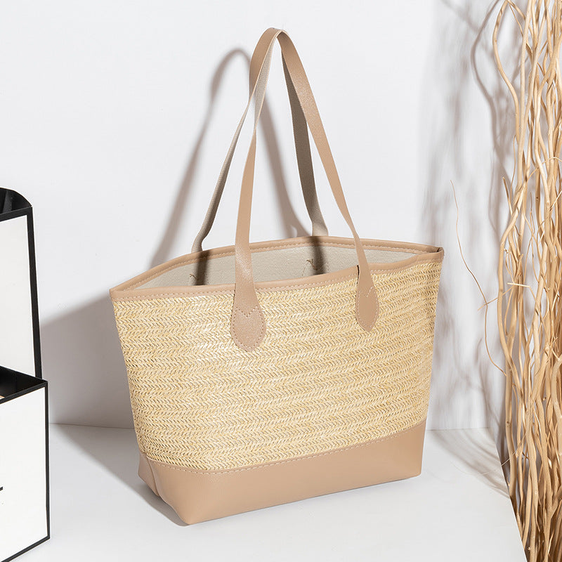 Woven Shopping Mummy Large Capacity Straw Handbags
