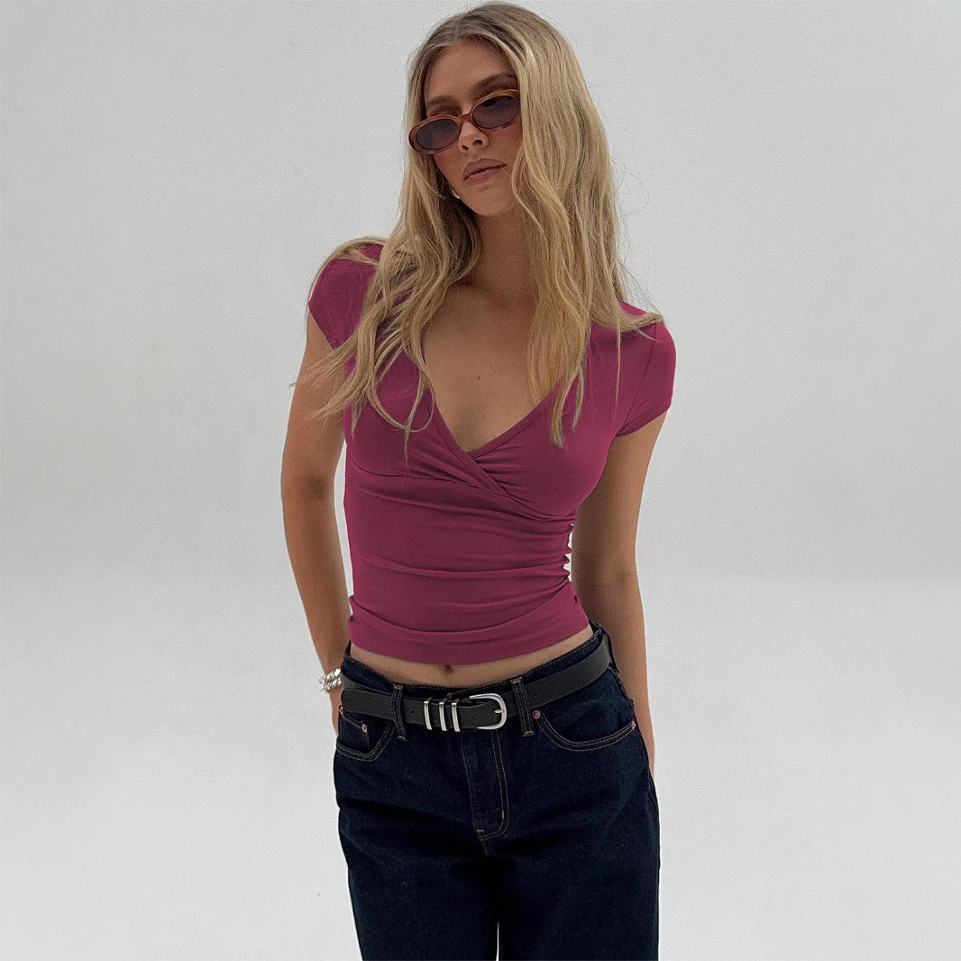 Women's Color Slim Fit Graceful Fashionable Hot Women's T-shirt