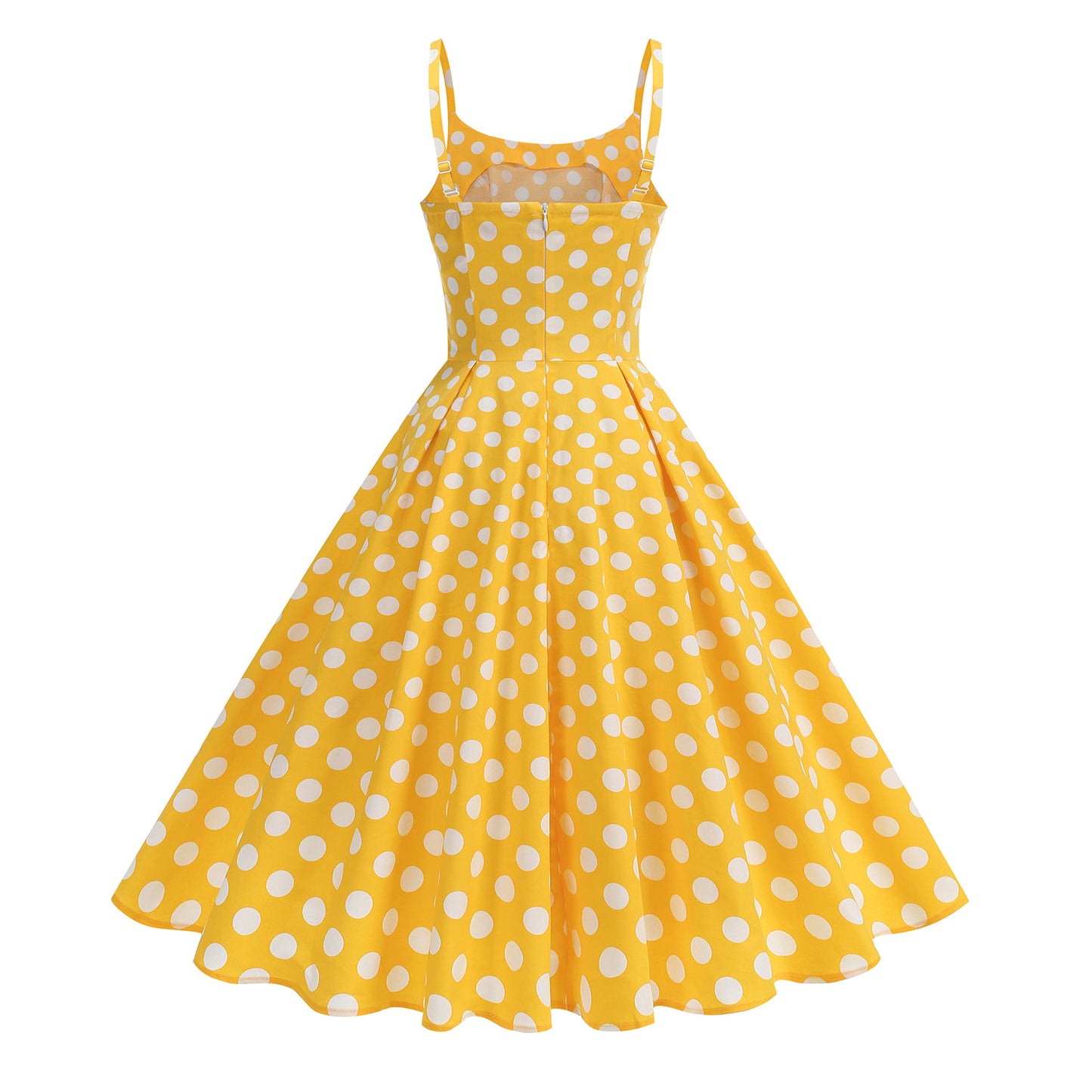 Hepburn Style Retro Dots Slim Fit Dress
