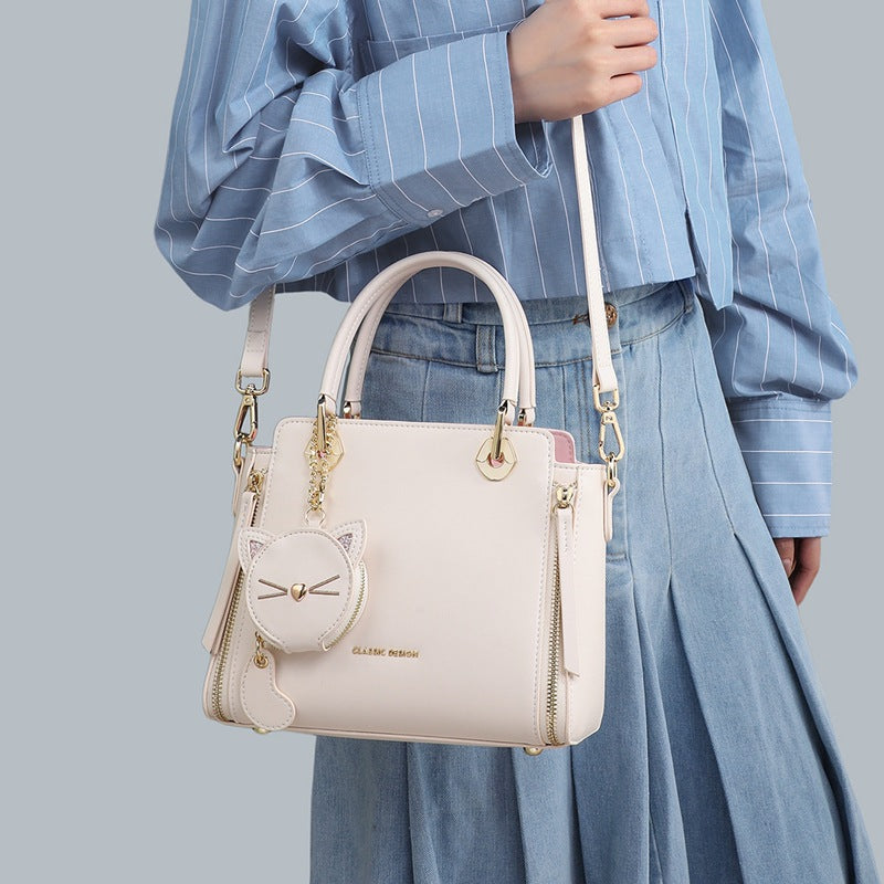 Women's Spring Genuine Leather Light Luxury Minority Handbags