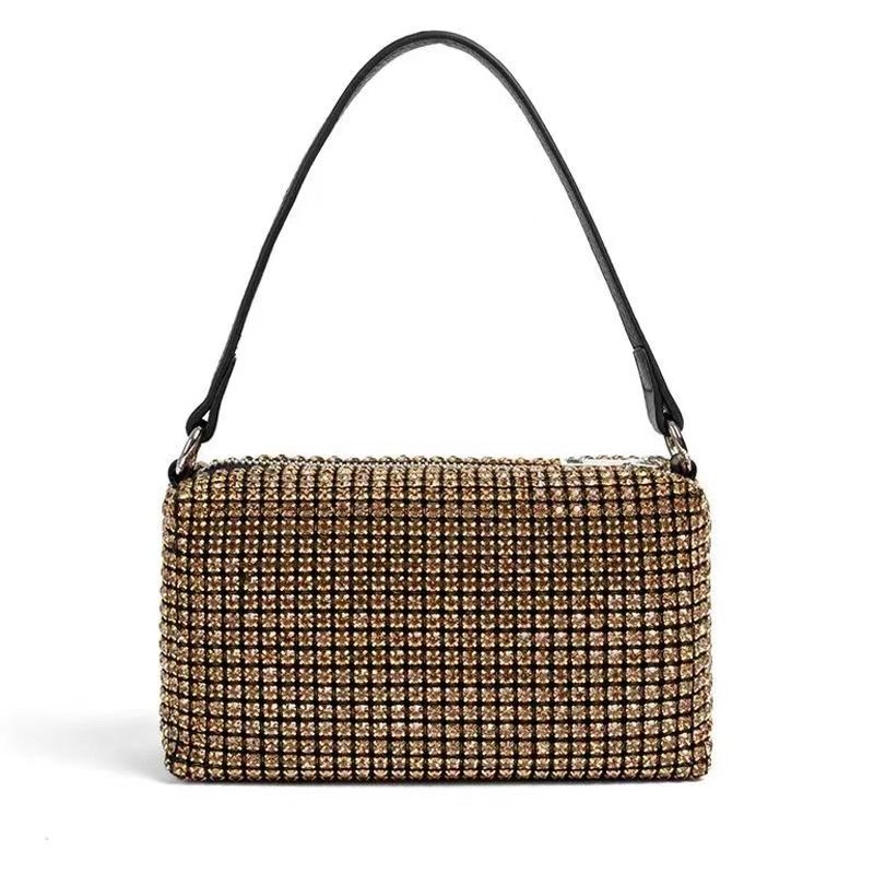 Women's King Diamond Fashion Genuine Leather Small Square Bags