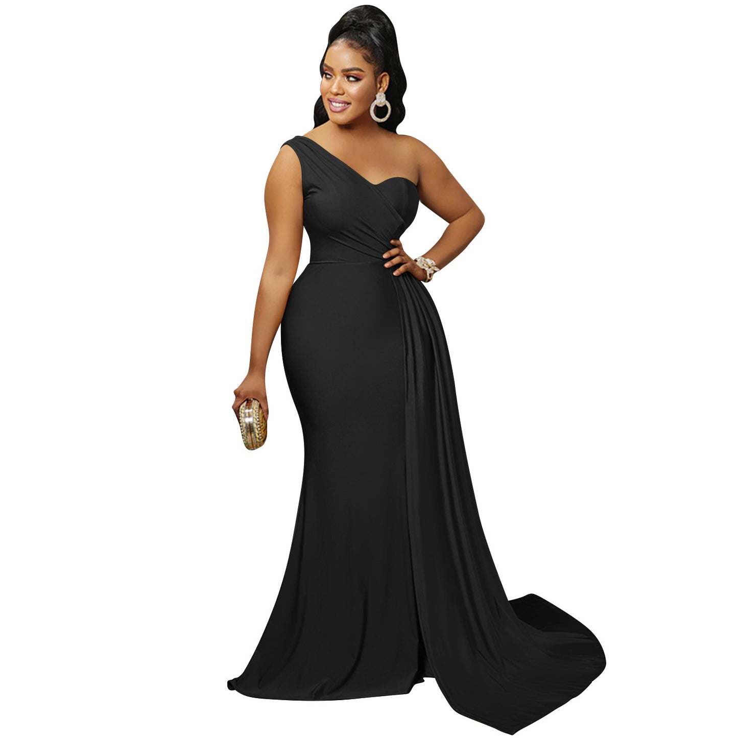 Women's Fashion Solid Color Party Tight Sleeve Dresses