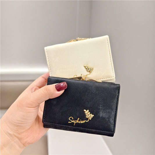 Women's Style Veet Fresh Flower Clip Mini Ladies Wallets