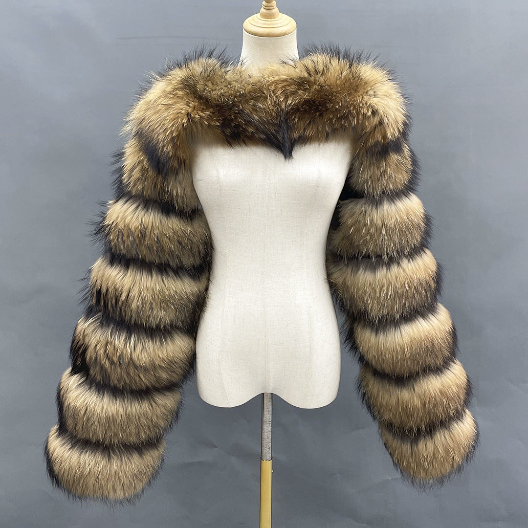 Women's Fur Fox Fashion Faux Shawl Coats