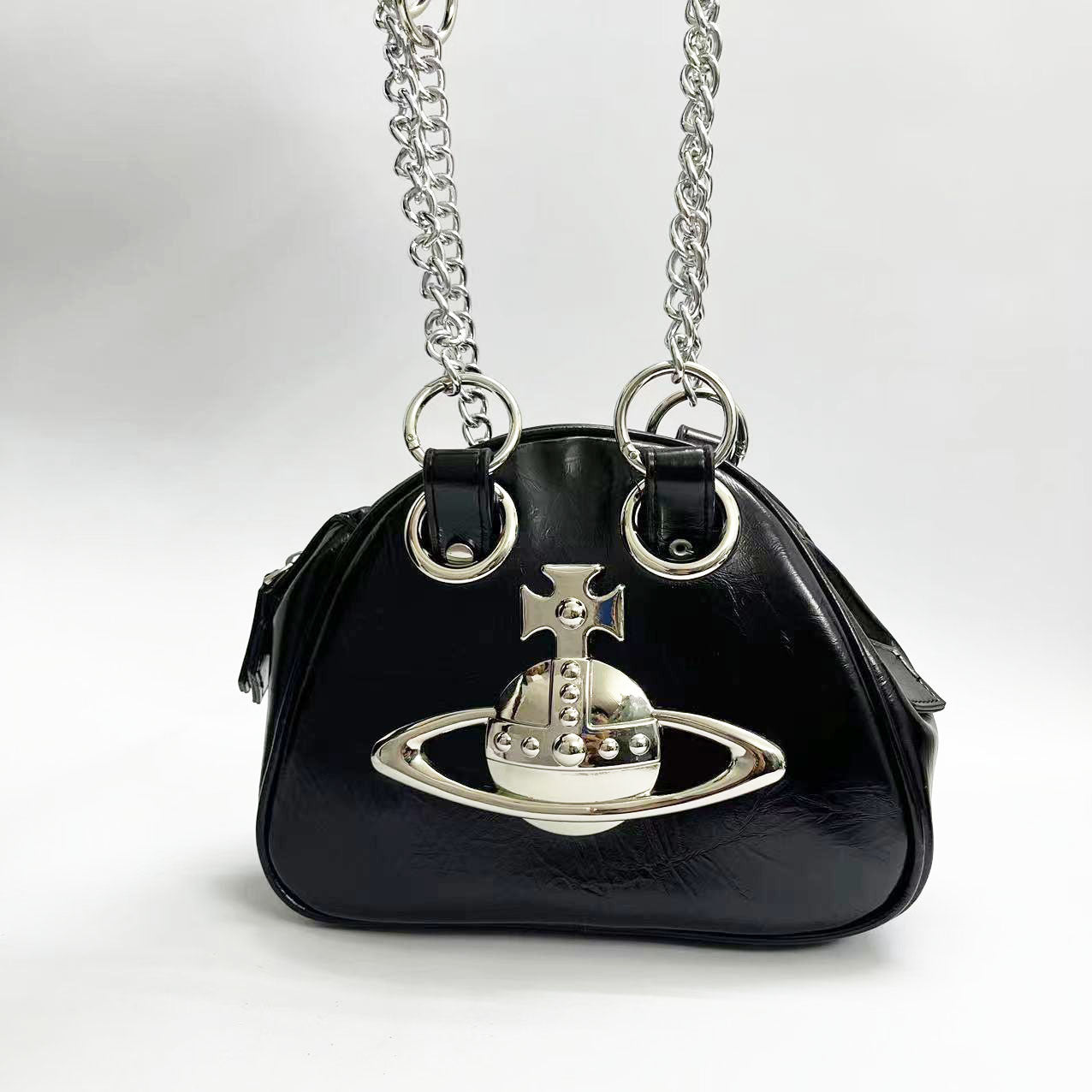 Niche Queen Mother Saturn Crocodile Pattern Armpit Bags