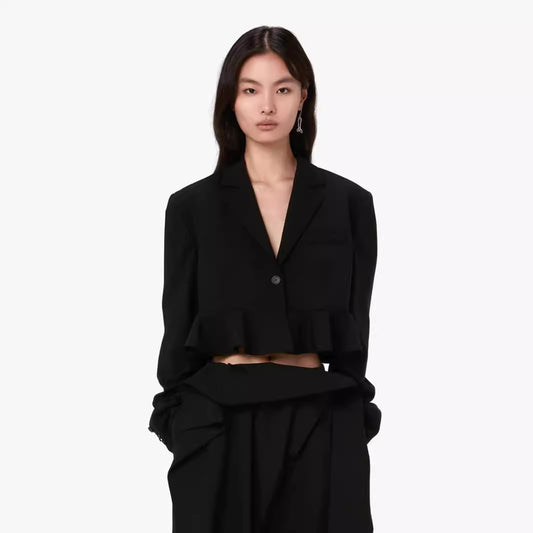 Spring Flounce Hem Lock Belt Design Sense Suits
