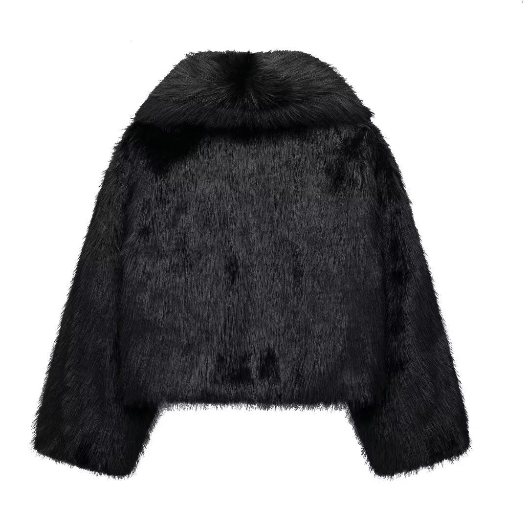 Women's Stylish Beautiful Artificial Fur Effect Coats