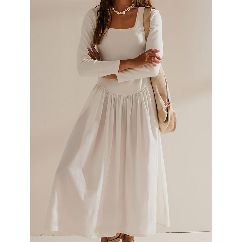 Women's Minimalist Long Sleeve Slim Fit Slimming Solid Color Elegant Clothing