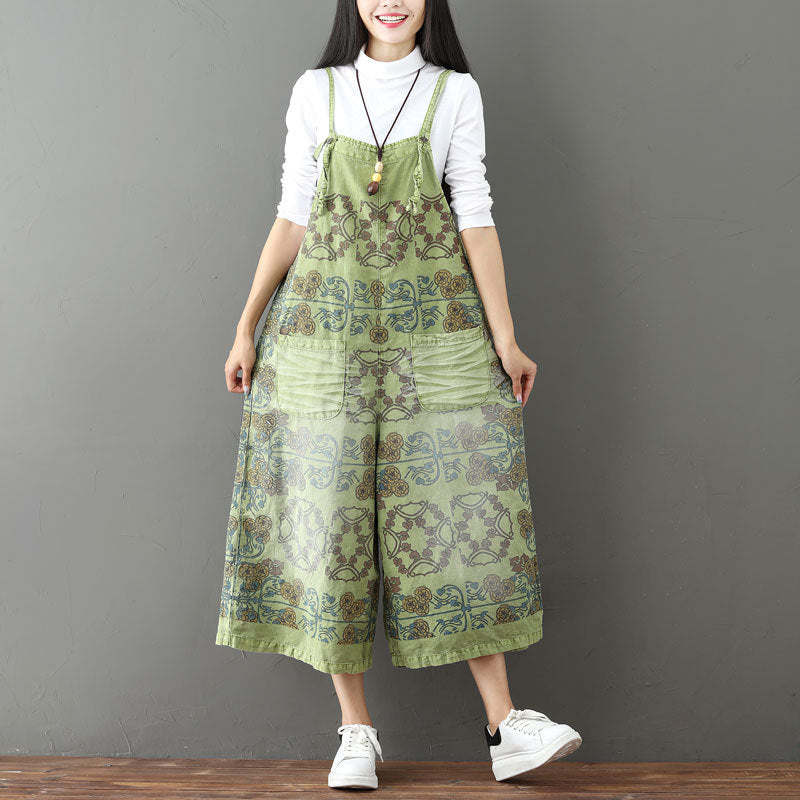 Women's Vintage Washed Casual Mori Style Wide Leg Pants