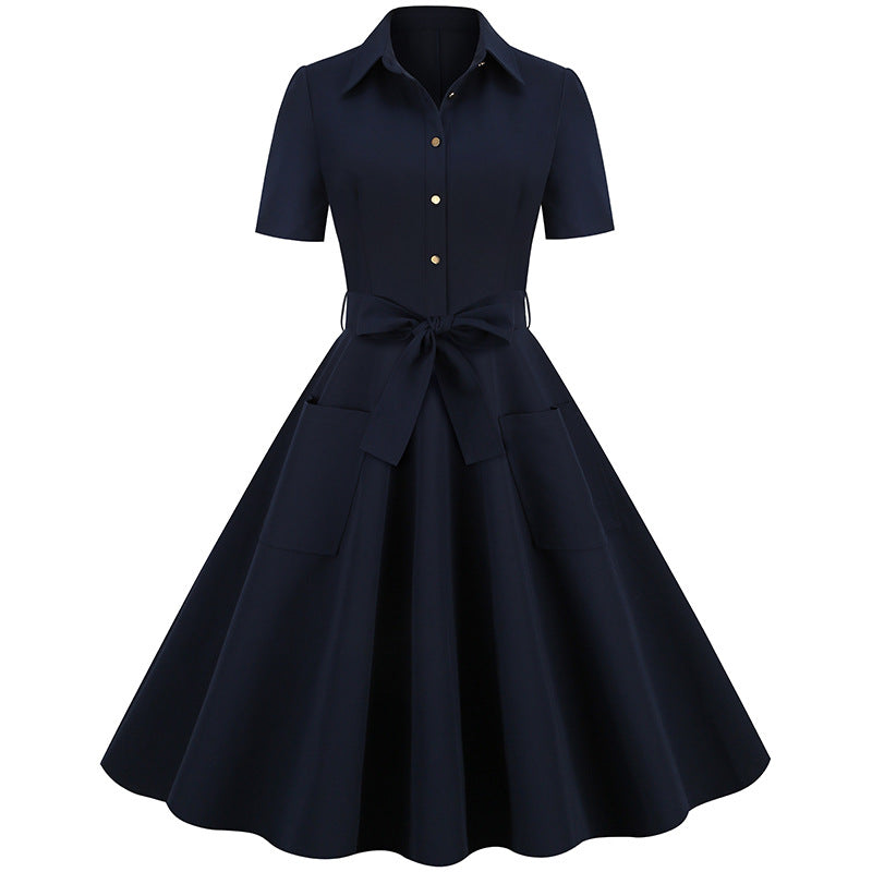 Sleeve Belt Large Swing Dress Pettiskirt Tight Shorts