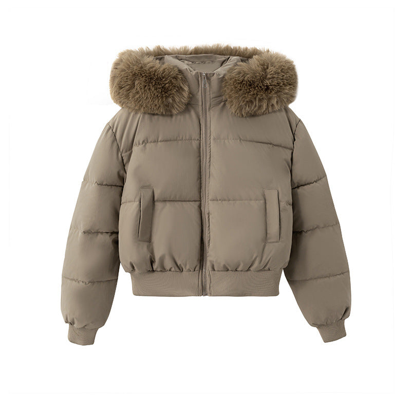 Women's Hooded Fur Collar Clothes For Winter Coats