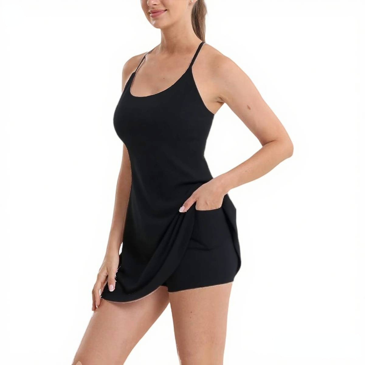 Sports Lined With Removable Chest Pad Shorts