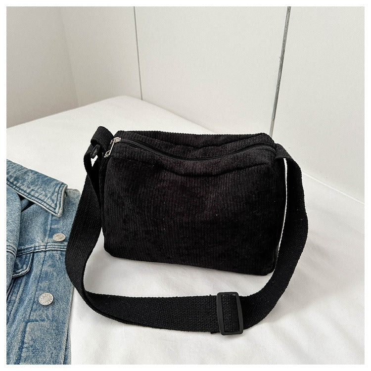 Women's Winter Fashion Corduroy Underarm Pouch Mixed Crossbody Bags