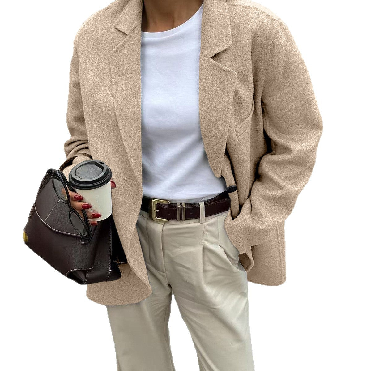 Pretty Charming Women's Casual Solid Color Coats