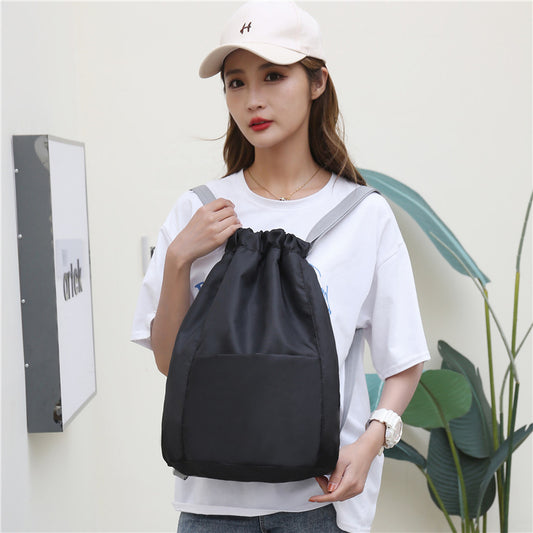 Women's & Men's & Fixed Drawstring Pocket Waterproof Lightweight Backpacks