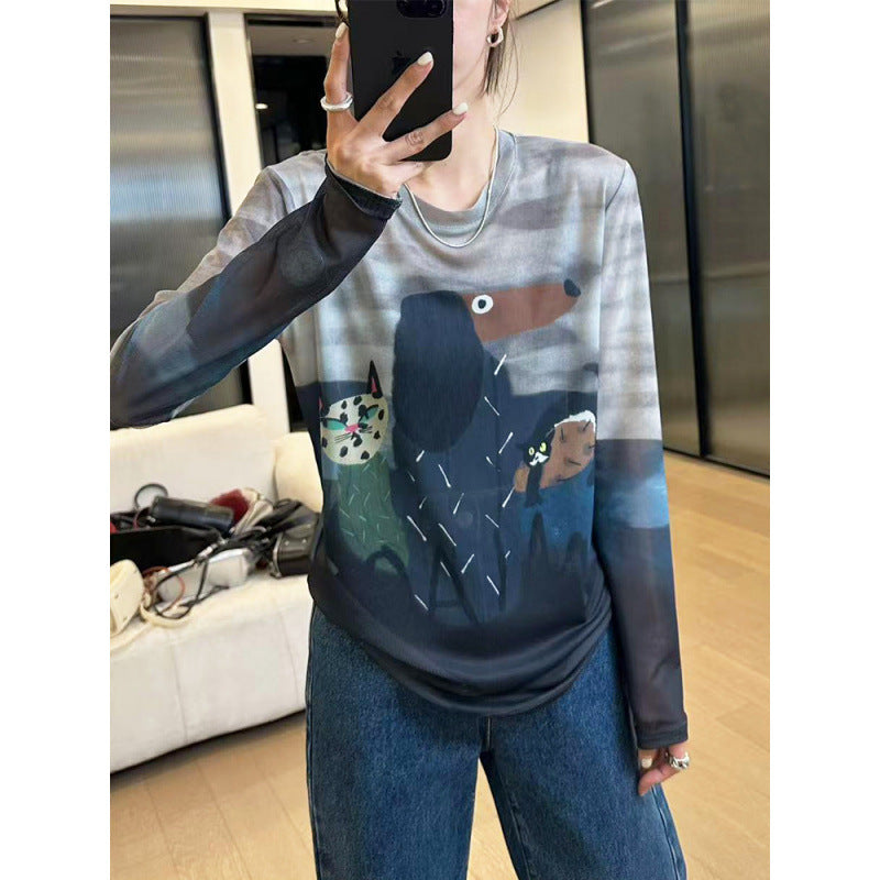 Women's Mesh Long-sleeved For Summer Unique Super Nice Tops