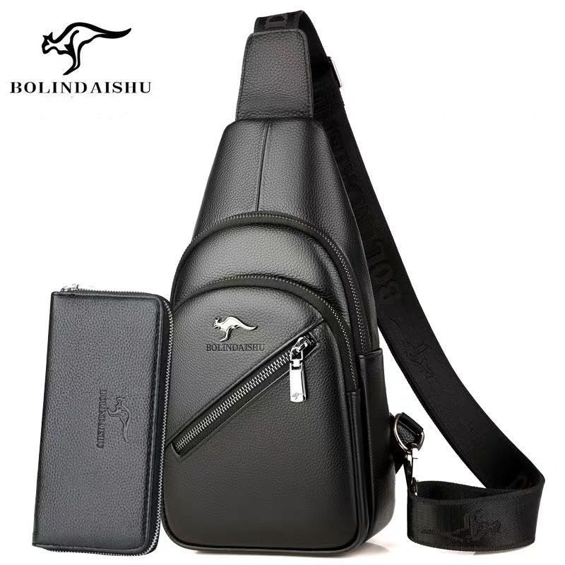 Men's Classic Genuine Leather Cowhide Fashion Bags